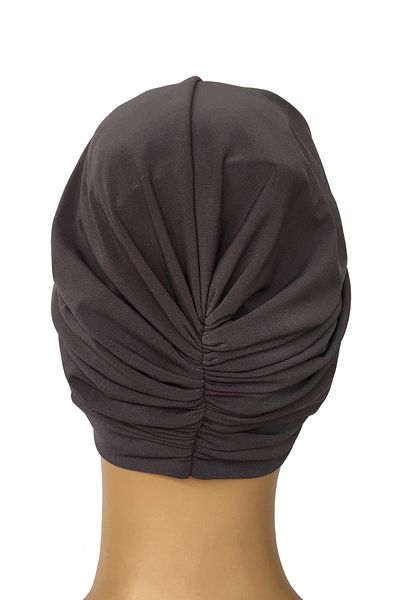 Vera Aura Ready Turban Bonnet Anthracite Gray Cross Banded Women's Hijab Bonnet Sea Bonnet Swimsuit Bonnet