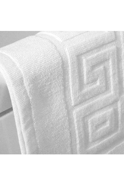 Lotusline Home Luxury 100% Cotton White Foot Towel 50*70 Σετ 3 τεμαχίων