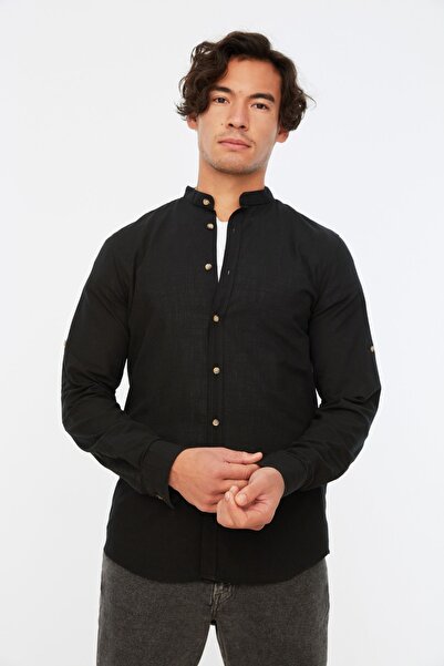 Trendyol Collection Shirt - Black - Slim