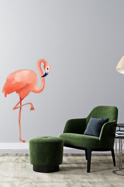 Sepet Yıldızı 35x60 Cm Flamingo Patterned Wall Sticker