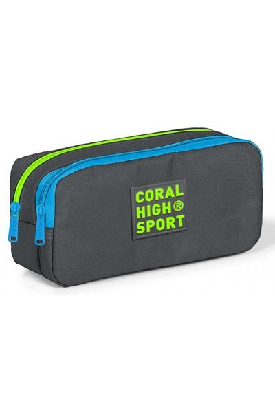 Coral High Αθλητική τσάντα στυλό δύο ματιών γκρι-πράσινη