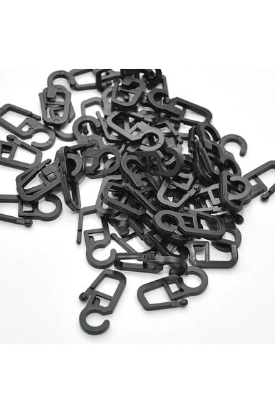AR Rustic Curtain, Ring Clip, Black Color - 100 Pieces