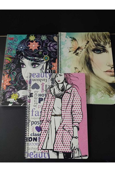 Keskin Colors Sharp Color 3-Pece Spiral Notebook Pp Εξώφυλλο 80 Φύλλων Ριγέ