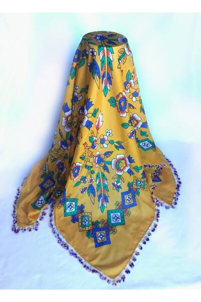 Bircan Hediyelik Komşu Çatlatantığ Tokat Yazması Tığ Oyası Tülbent Eşarp Yazm...