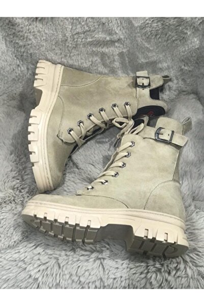 Metin Ayakkabı Kemik Rengi İç Metaryal Kürlü Dış Metyaryal Cild Deri Kadın Po...