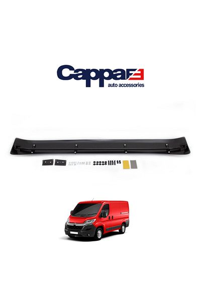 Cappafe Citroen Jumper Front Window Sunshade Visor Visor Hat Acrylic Terek Piano Black 2014 And Above