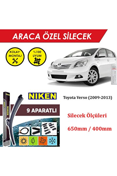 MeyZone Toyota Verso Ön Cam Silecek Takımı (2009-2013)