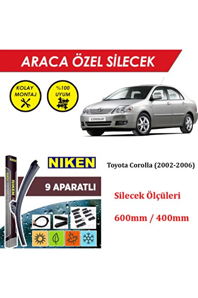 MeyZone Toyota Corolla Ön Cam Silecek Takımı (2002-2006)