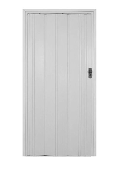 ERİKMANN Akordiyon Kapı En 68 H215 Beyaz Camsız Tek Açılım 12mm Pvc