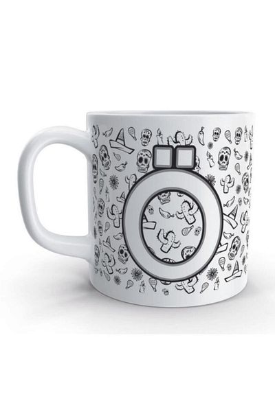 Rock'n Fox Letter O Skull Mexico Skull Design Letter Mug