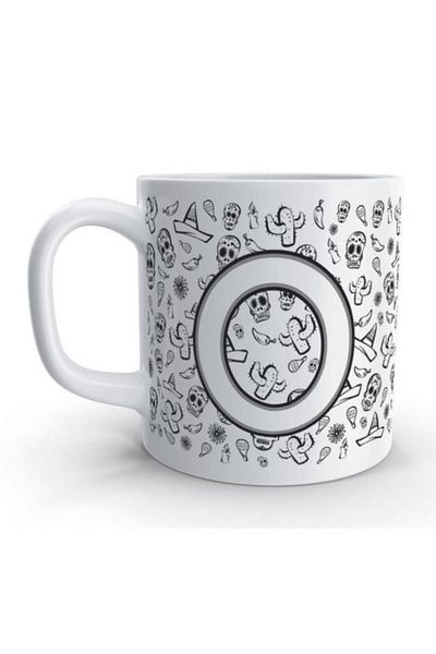 Rock'n Fox Letter O Skull Mexico Skull Design Letter Mug