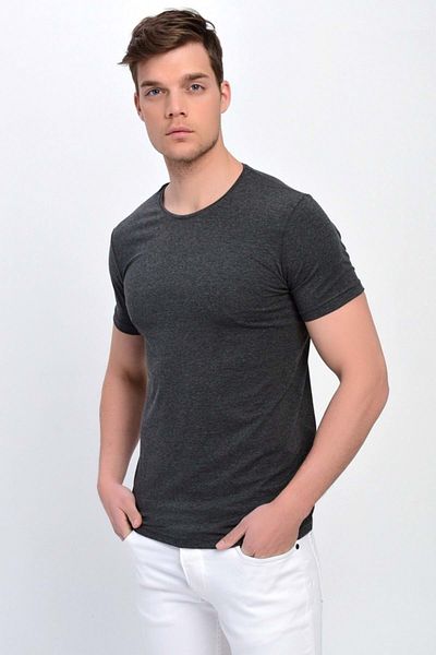 DYNAMO Tricou de bază Lycra pentru bărbați - T338 - - T-338 - Antracit - Xxl