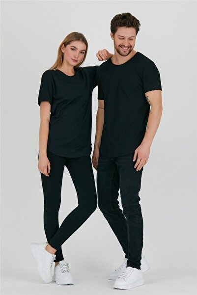 COOL TARZ Black Unisex Dirty Collar Casual T-shirt-tcps001r2500s