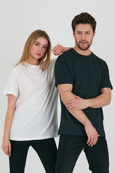 COOL TARZ Λευκό Unisex Relaxed Fit Tshirt-unovrtstr01s