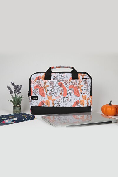 Moserini 14"-14.2" Patterned Macbook Air-pro Laptop Bag with Base Protection and Shoulder Strap - Sirius