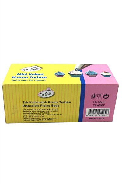 Genel Markalar Tek Kullanımlık Mini Kalem Krema Torbası 72 Adet Plastik TR