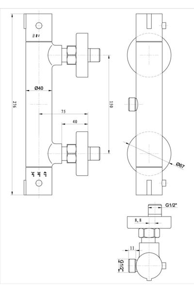 Fause Thermostatic Bathroom Shower Faucet Ktb102