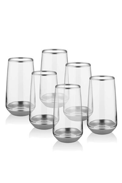 The Mia Glam Su Bardağı Uzun 6 Parça- Gümüş Glm0010