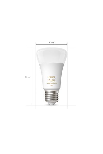 Philips لمبة هووا الذكية البيئية البيضاء 8-75 واط - E27