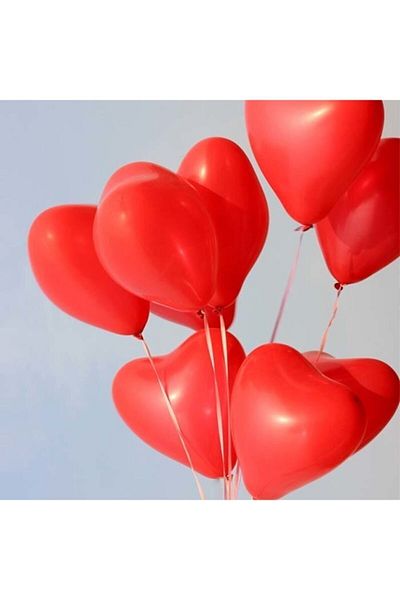 Parti dolabı Heart Balloon - Unprinted - 10 Pieces - For Your Special Occasions