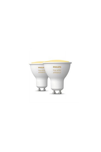 Philips HueWA 4.3W GU10 White Ambience - 2 Pack Ekopaket Smart Spot Bulb