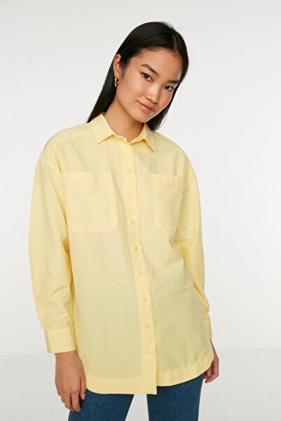 Trendyol Modest Hemde - Gelb - Regular Fit