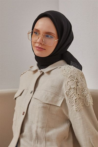 Şalland Damla Series Shale Scarf Black
