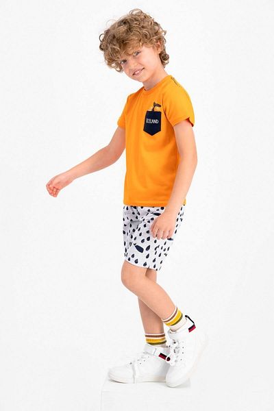 PJS Costum Bermudă Portocaliu Rolypoly pentru băiat