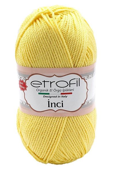 Etrofil Inci Amigurimi Booties Ζακέτα Antipilling Πλεκτό νήμα Chick Yellow 72008