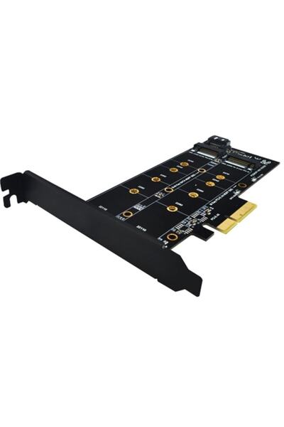 Alfais 4898 M.2 Nvme M+b Key Ngff Ssd To Pci-e 3.0 X4 Sata Çevirici Dönüştürücü Adaptör Kartı