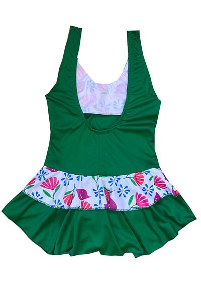 Nilmay mayo Girl's Green Dress Swimsuit