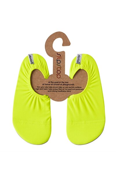 SLIPSTOP Neon Yellow Jr Quick Drying Sea Pool Booties