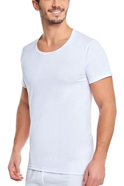 chulfa Open Collar Half Sleeve Undershirt Vivaldi Luxe Cotton Undershirt