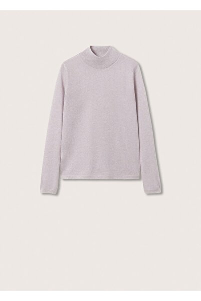 MANGO Woman Kadın Açık/Pastel Mor Parıltılı Örgü Kazak