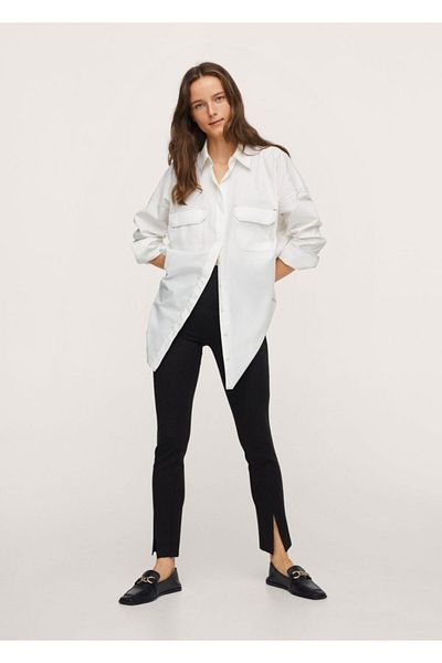 MANGO Woman Legs Slit Tights