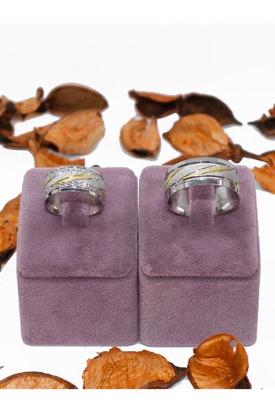 Gizemce tasarım 9mm Kalem Işçilikli Rodyum Kaplama 925 Ayar Gümüş Alyans