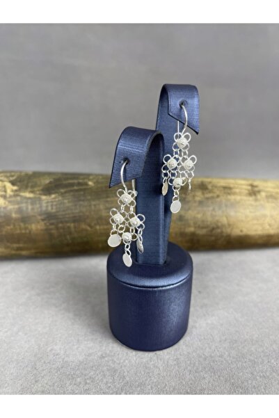 BEY SİLVER Telkari Gümüş Üç Pullu Gümüş Kadın Küpe