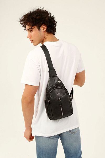 DERKON Genuine Leather Cross Chest Bag (bodybag)