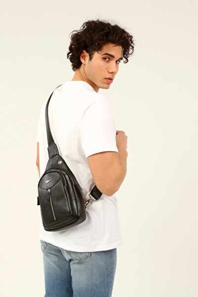 DERKON Τσάντα στήθους από γνήσιο δέρμα (bodybag)