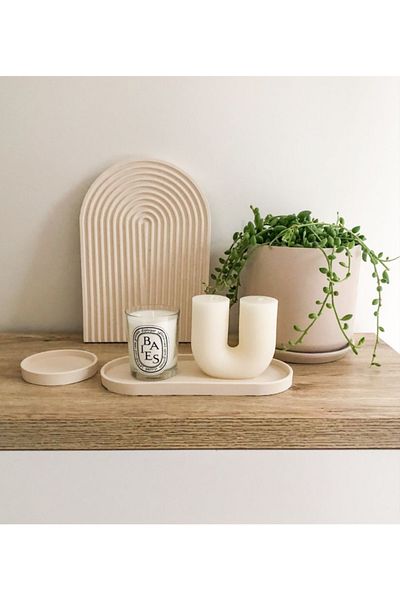 Orange Atelier Arch Large Concrete Decorative Presentation and Service Tray