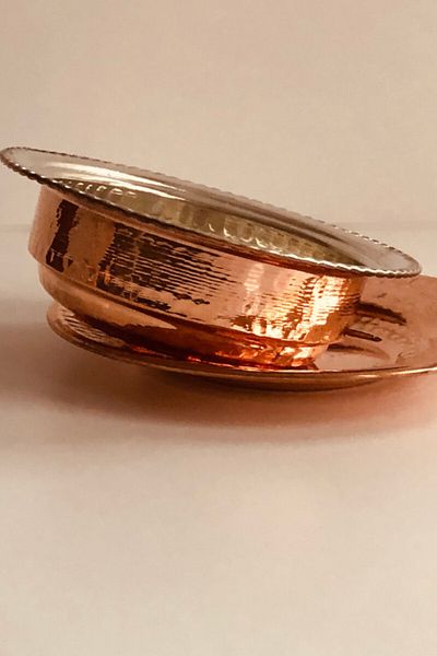 Gezin Company Copper Soup Bowl with Plate