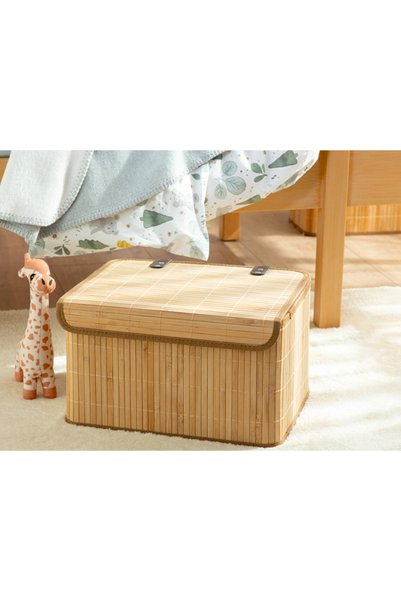 English Home Cutie de depozitare elegantă din bambus 36x27x22 cm Bej
