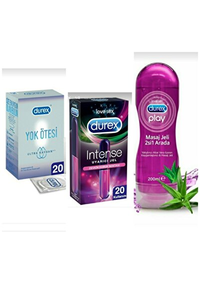 Durex Yok Ötesi20li Intense Uyarıcı Tahrikedici Play Aloveralı Masaj Ve Kayganlaştırıcı