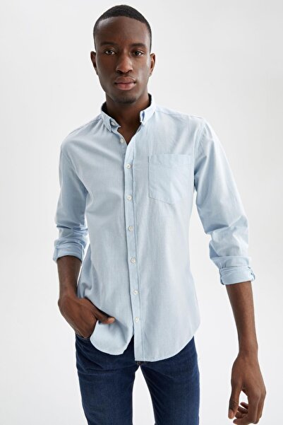 DeFacto Slim Fit polokošile s dlouhým rukávem