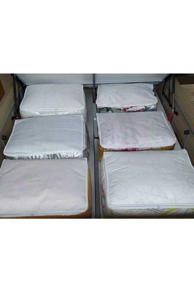 Trink Çanta Transparent 6-Piece Base Organizer and Quilt Storage Set