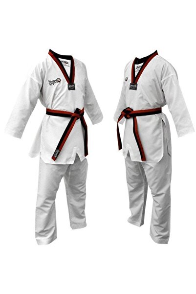 Dragondo 13110 Pum Yaka - Siyah Kırmızı Yaka Taekwondo Elbisesi