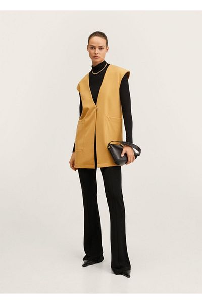 MANGO Woman Übergroße Weste mit Taschen