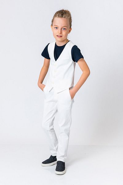incity Boy's Ecru White Vest