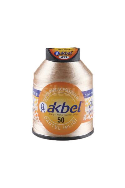 Akbel İplik خيوط الدانتيل والتطريز والبانش - رقم 50 - 100 جرام - 311 بيج