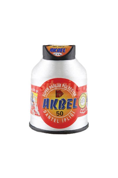 Akbel İplik Lace, Needlework and Poncho Threads - No 50 - 100 gr - White